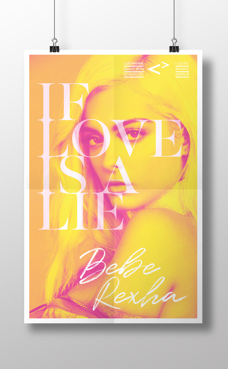 BEBE REXHA - Music Poster Project 2017 - Kirsten Kizerian - West End Girl